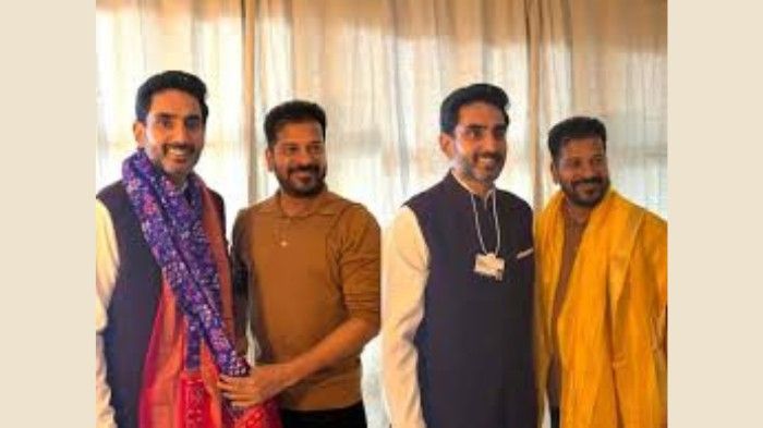 ap minister nara lokesh meets cm revanth reddy at davos